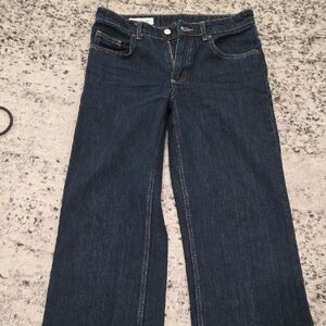 Zara Navy Wide-Leg Jeans